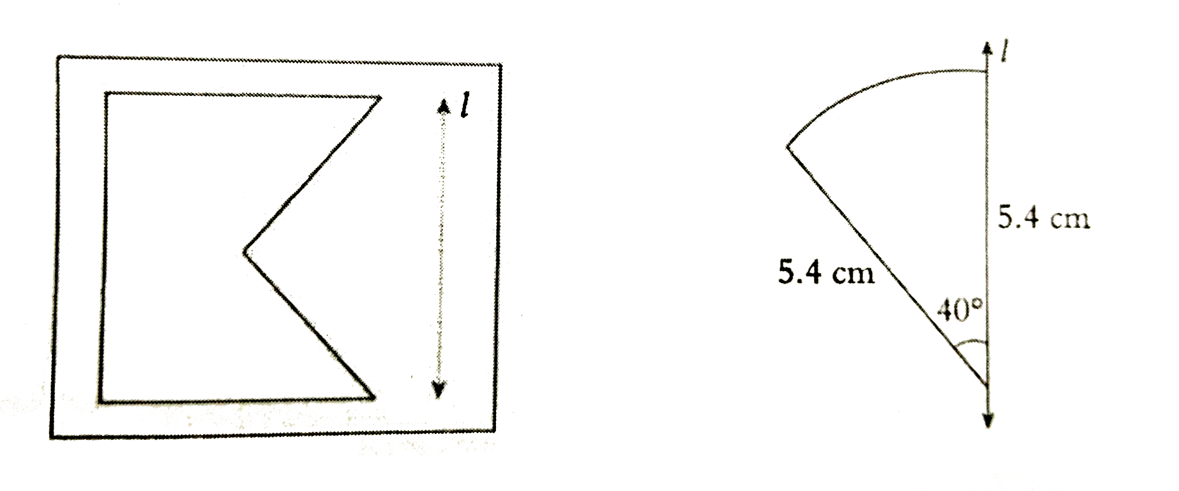 Determine the images of the following figure about the given line.