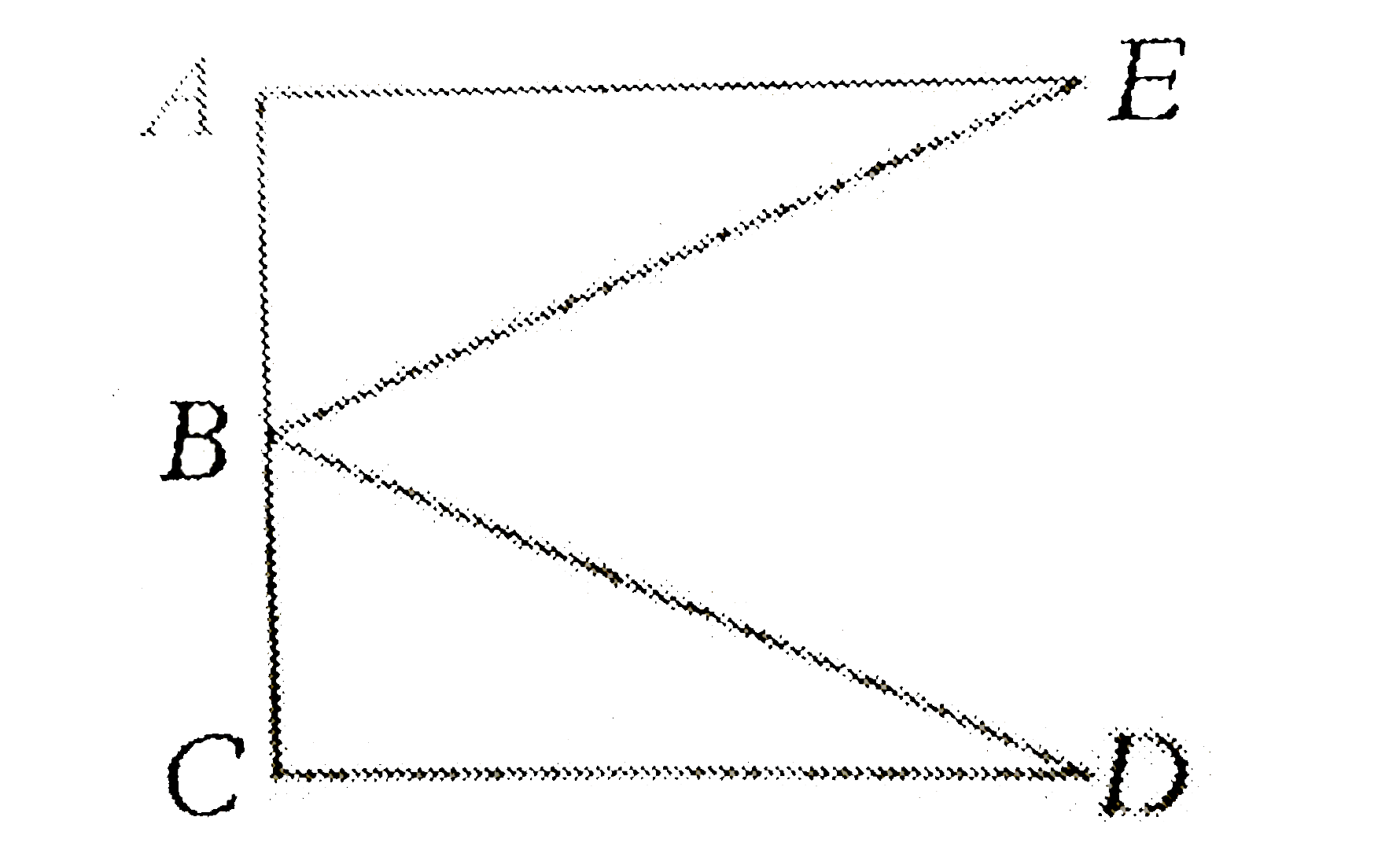 In the given figure, bar(AE) ||bar(CD), AB=BC, and AE=CD. If bar(AC) bot bar(CD) and angleAEB=35^(@), then find angleDBE.