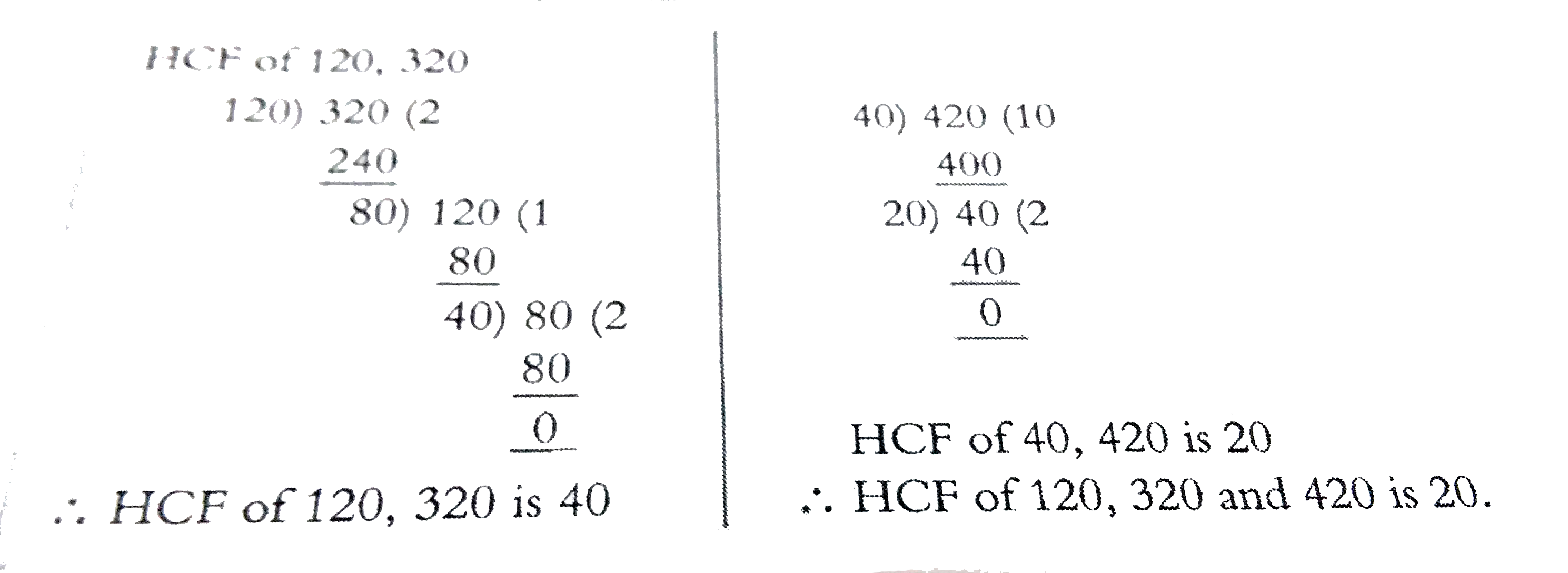 find-the-hcf-of-120-320-and-420