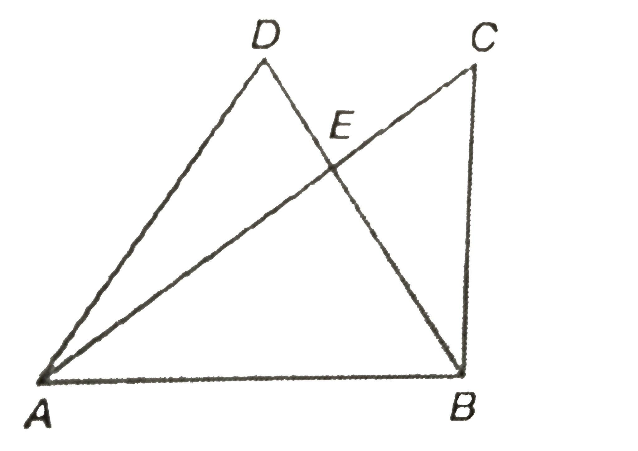 List out all the triangles formed in the figure.