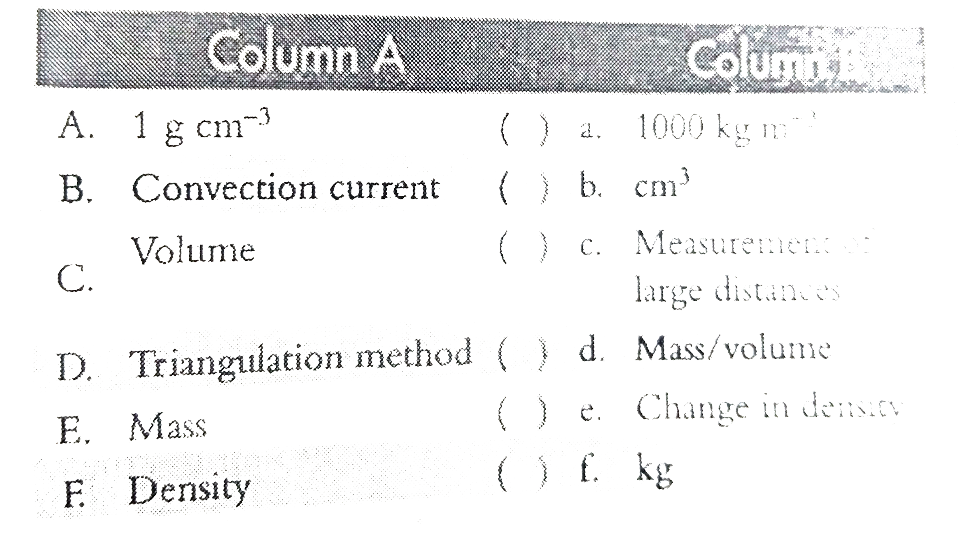 Match columns