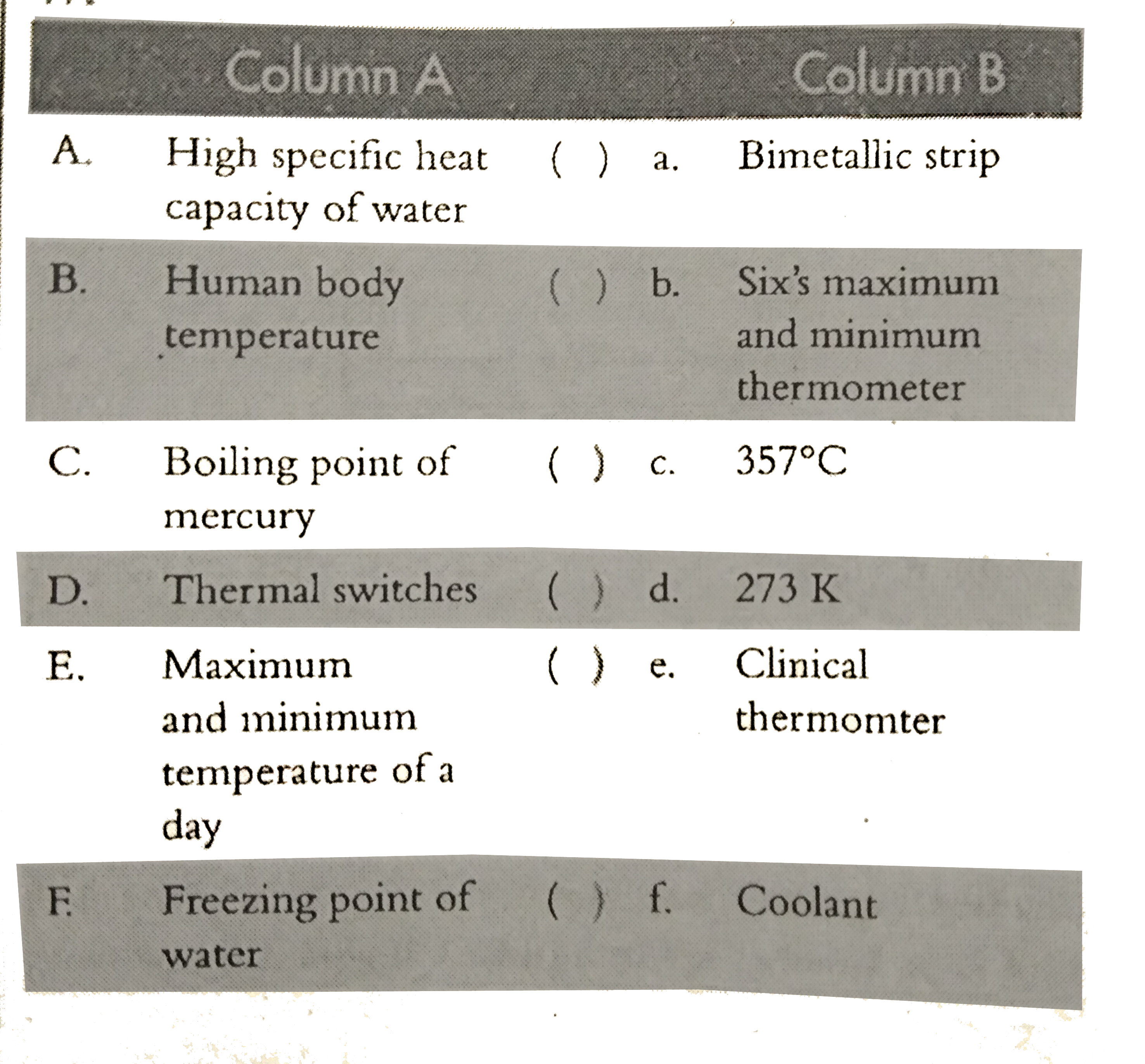 Match columns