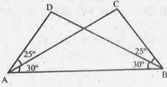 निम्नलिखित त्रिभुजों में कौन-सा त्रिभुज किस त्रिभुज के सर्वांगसम है।