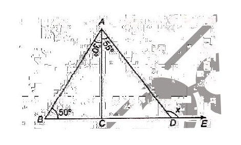 दी गई आकृति में x का मान है