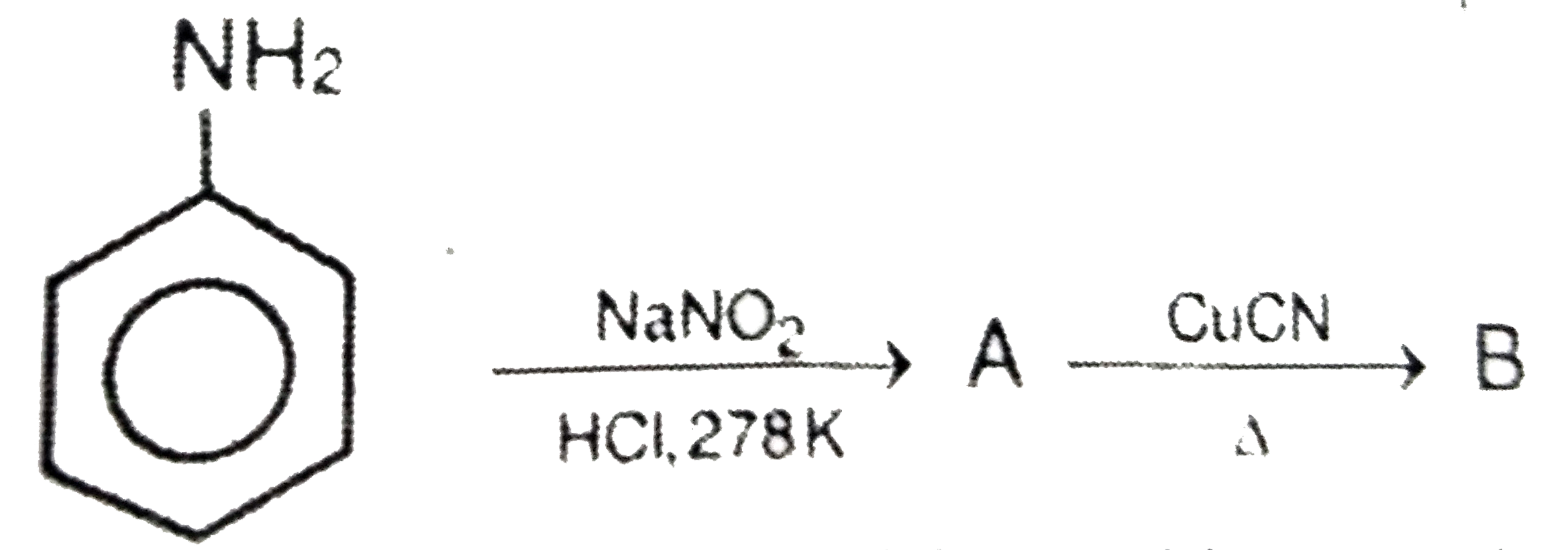 In the following chemical reactions, the compounds A and B are respectively :