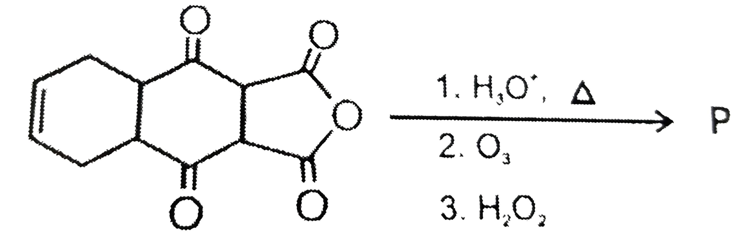 The total number of carboxylic acid groups in the product P is
