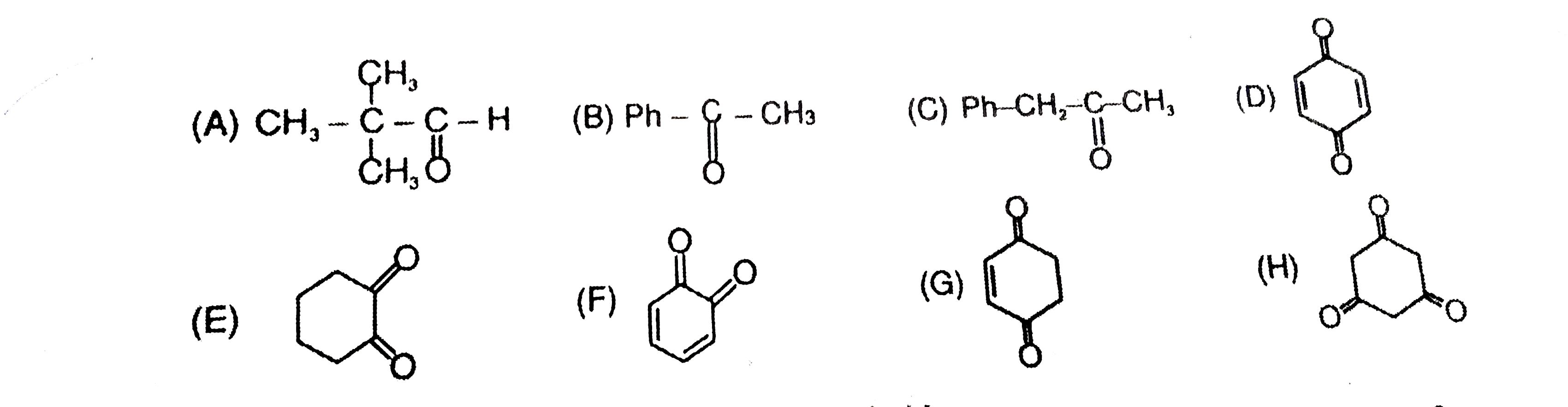 Which of the following compounds are exhibit tautomerism?