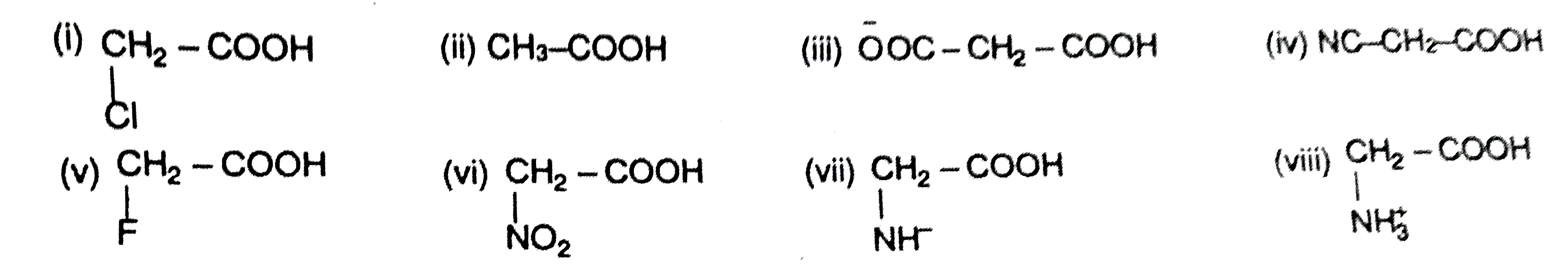 How many of the following are more acidic than HCOOH.