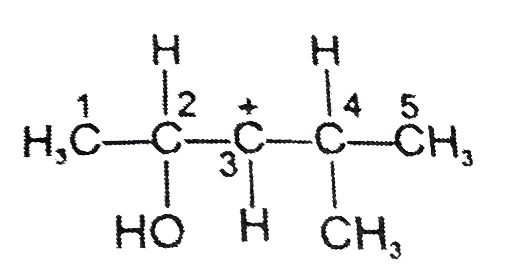 In the following carbocation, H//CH(3) that is most likely to migrate to the positively charged carbon is