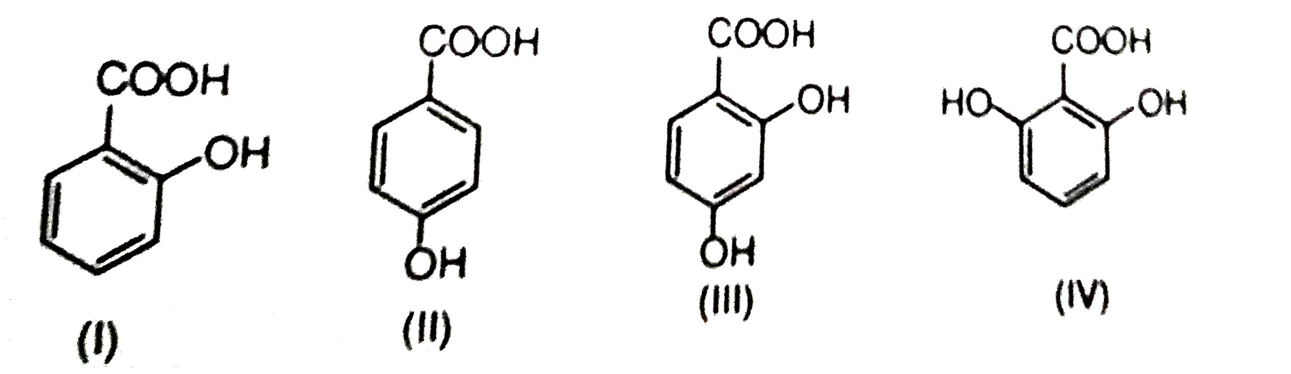 The order of pK(a) values of the following acids is