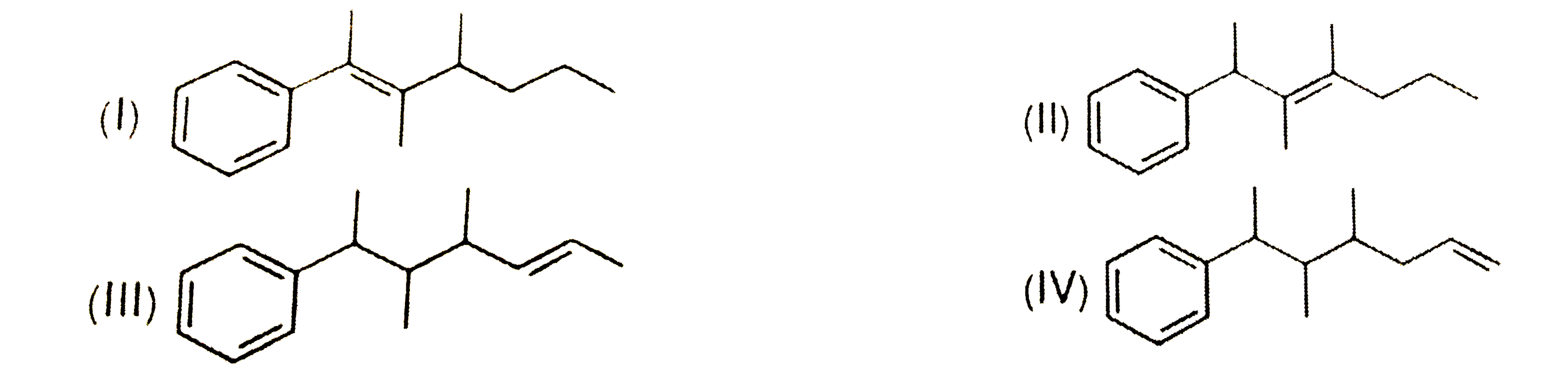 Select the correct order of heat of hydrogenation?