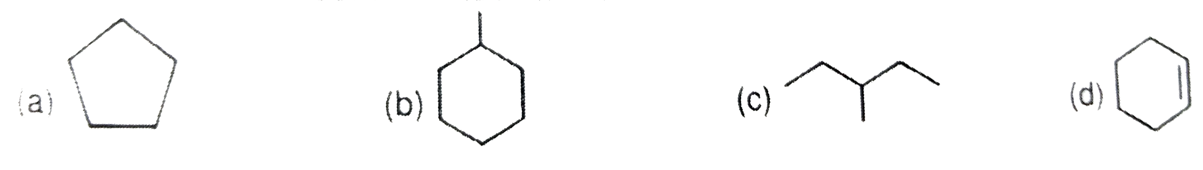 Give the major product of monobromination of following compounds.