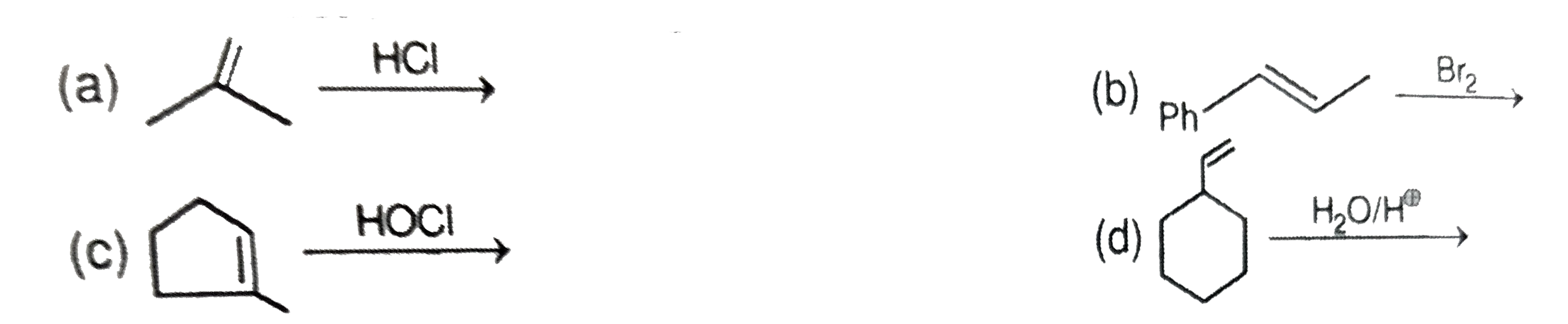 Give product of the following reactions.