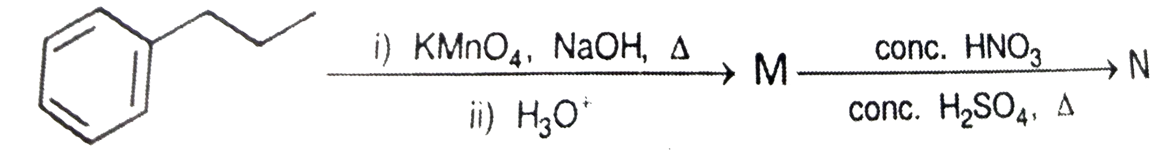The product 'N' of the following reaction is