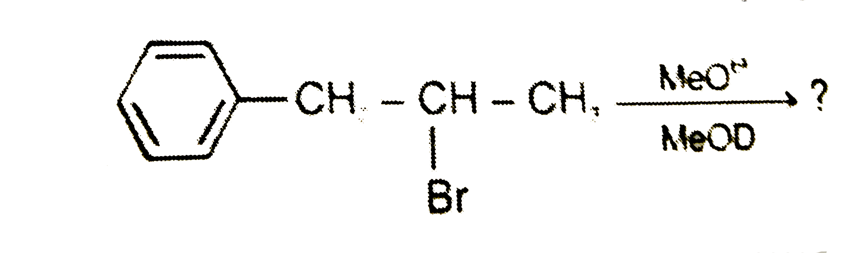 If the mechanism is E1cB then the possible products will be :