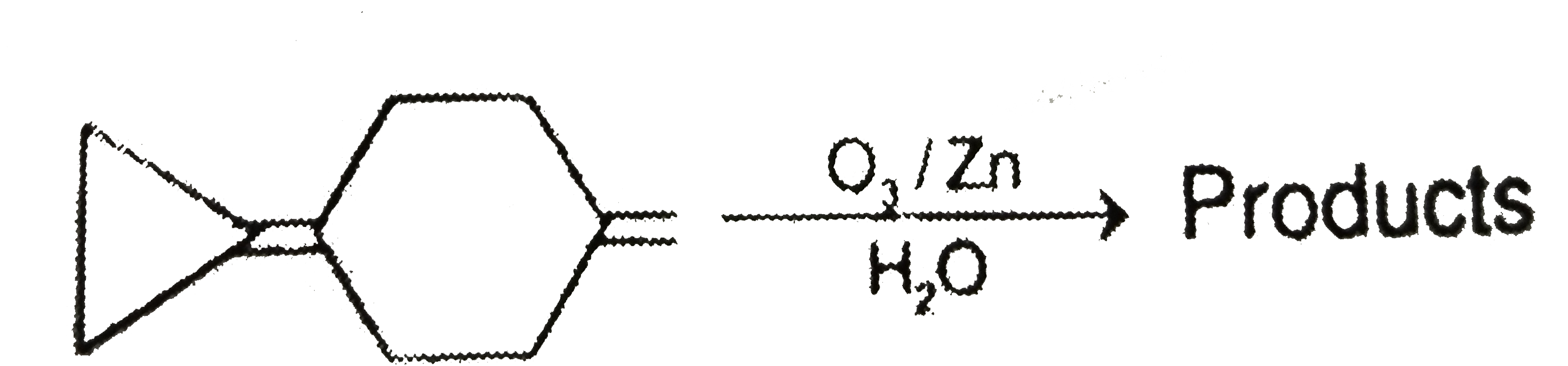 Aldehyde and ketones may be prepared by reductive cleavage of carbon-carbon double bonds. A particularly useful reagent for this purpose is ozone under reductive condition in the formation of carbonyl  compounds.     products   Which of the following products is not formed in above reaction.