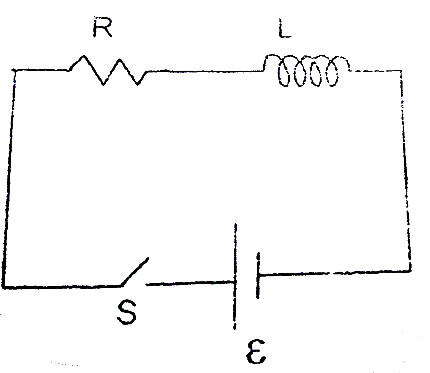 At t=0 switch is closed (shown in figure) after a long time suddenly the inductance of the inductor is made eta times lesser (L/eta) then its initial value find out instant current just after the operation.