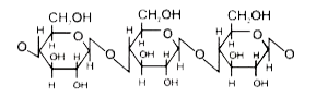 निम्न यौगिक के लिये सत्य/असत्य  कथन होंगे।       S(1) : ये कार्बोहाइड्रेट बहुलक beta- D(+)  ग्लूकोस से बना है।   S(2) : यह alpha- (1,4) ग्लाइकोसिडिक बंधन रखता है।   S(3) : यह अनअपचायक कार्बोहाइड्रेट है।