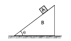 चित्र में द ए अनुसार A तथा B गति करने के लिए स्वतन्त्र है। सभी सतह चिकनी है। (0 lt theta lt 90^(@))