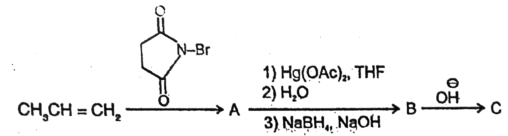 Addition of mercuric acetate in the presence of water is called as oxymercuration.The adduct obtained gives alcohol on reduction with NaBH4 in alkaline medium.This is known as demercuration.Oxymercuration demercuration allows Markownikoff's addition of H, OH without rearrangement.The net result is the addition of H2O Answer the following question :