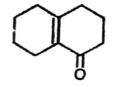 Intramolecular aldol condensation :   The aldol condensation also offer a convenient way to synthesize molecules with five and six membered ring.This can be done by an intramolecular aldol condensation using a dialdehyde, a keto aldehyde or a diketone as the substrate.The major product is formed by the attack of the enolate from the ketone side of the molecule that adds to the aldehyde group.The reason the aldehyde group undergoes addition preferentially may arise from the greater reactivity of aldehyde towards nucleophilic addition.In reaction of this type five membered rings from far more readily than seven membered rings and six membered rings are more favourable than four or eight membered rings when possible.   Which of the following compound on reaction with O3//Zn, H2O followed by aq. NaOH//Delta will form