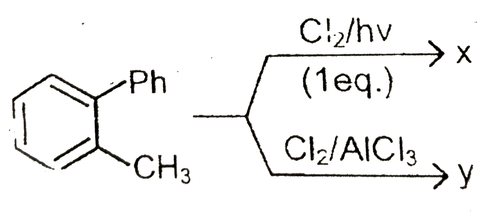 Consider the following reactions to answer the next question:    If product X is treated with AlCl(3), it undergoes Friedel-Crafts reaction. The expected product is