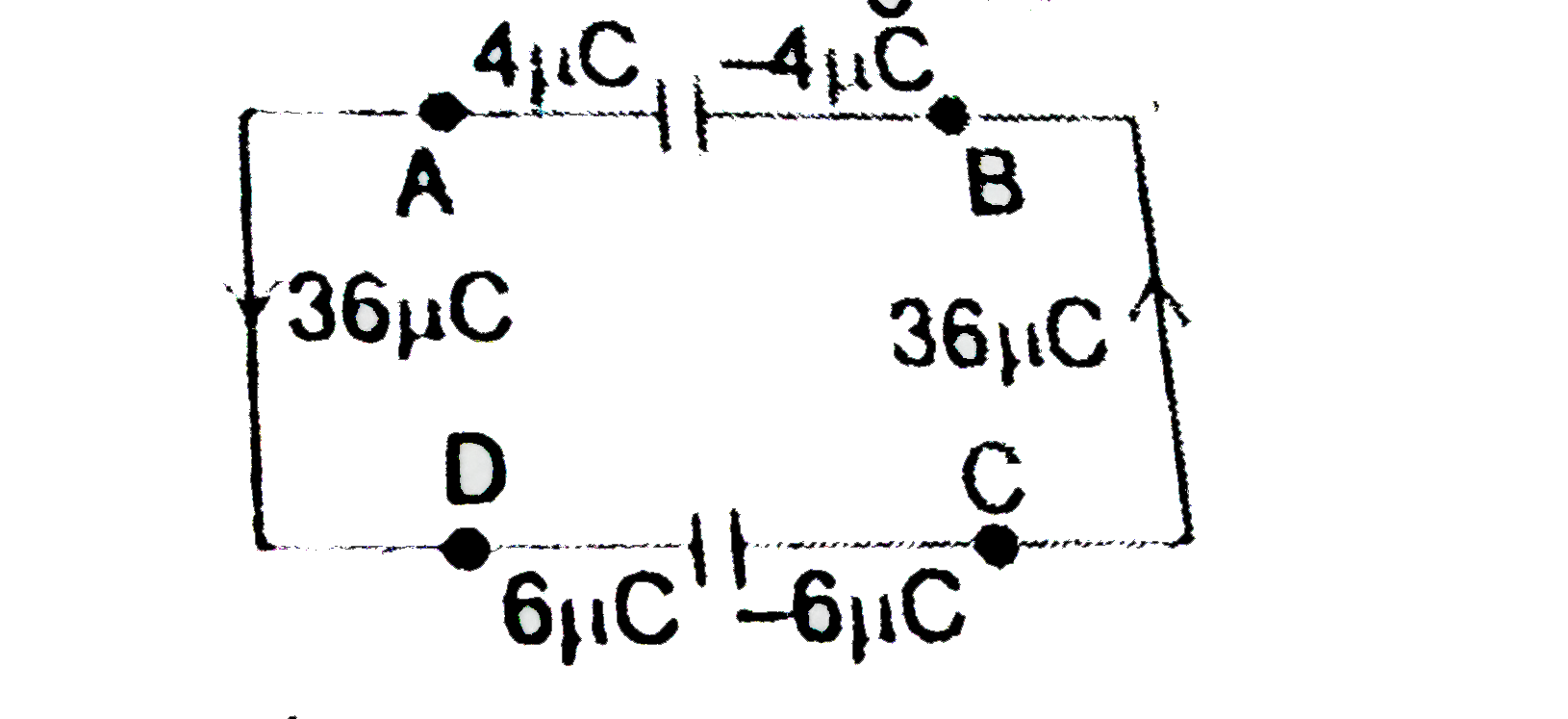 If A Is Connerted With D And B Is Connected With C Find The Potent