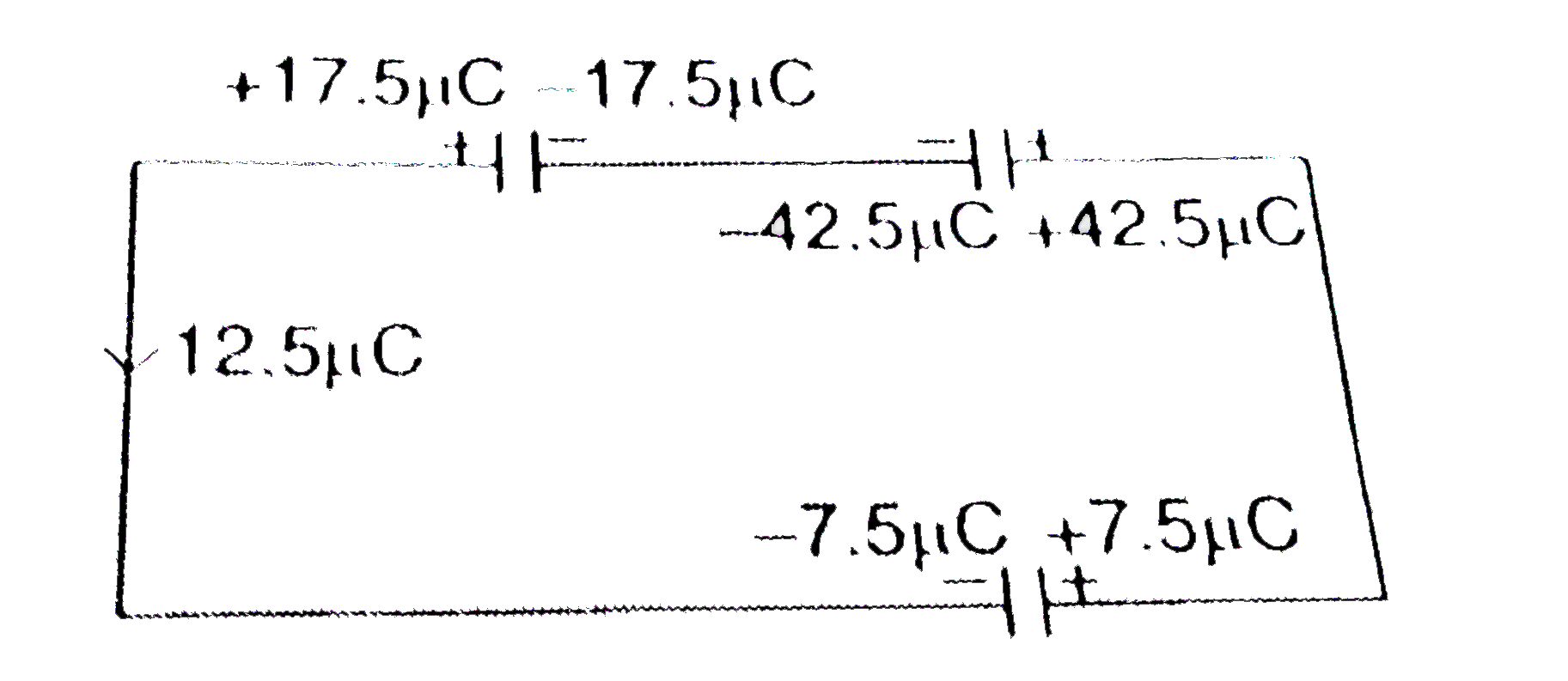 Three Capacitors Of Capacitances 1 Muf 2 Muf And 2 Muf Are