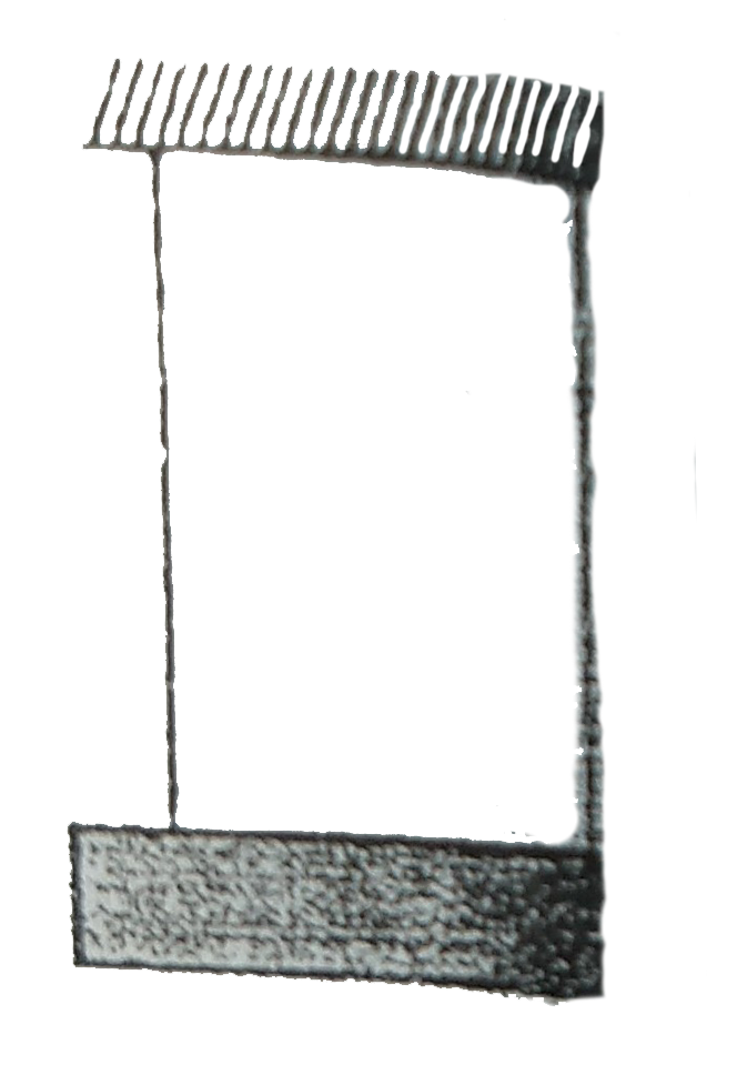 Two wires of equal length and cross-section area suspended as shown in figure. Their Young's modulus are Y(1) and Y(2) respectively. The equavalent Young's modulus will be