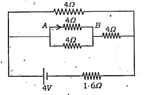 (Attempt any ten of the following questions)  Find the value of current I flowing from A to B in the following circuit.