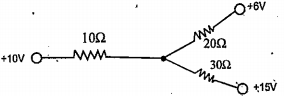 In the circuit given below, find the current through 10Omega.