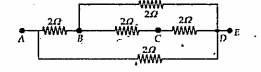 Calculated the equivalent resistance between the points A and C of the follwing circuit.