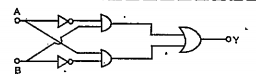 Give the truth table for the following logic circuit.