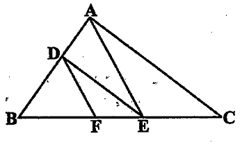 In Fig. DE||AC and DF||AE.Prove that (BF)/(FE)=(BE)/(EC)