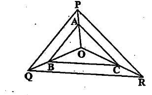 In Fig., A, B and C are points on OP, OQ and OR respectively such that AB||PQ and AC||PR.Show that BC||QR.