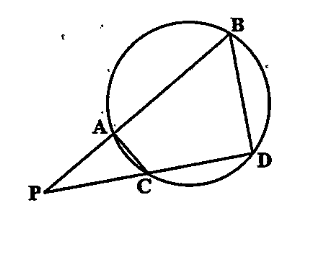 In Fig.6.62, two chords AB and CD of a circle intersect each other at the point P(when produced)outside the circle.Prove that (i)trianglePAC~trianglePDB