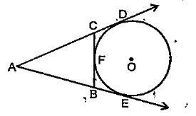 In figure ,if AD,AE, and BC are tangents to the Circle at D,E and F respectively then