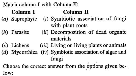 Match the following columns