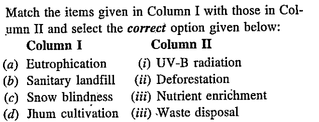 Match the following columns