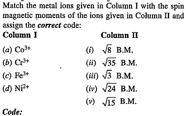 Match the following columns