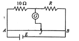 व्हीटस्टोन सेतु की संतुलन अवस्था में उनकी भुजाओ के प्रतिरोधों में सम्बन्ध स्थापित कीजिये।    दर्शाये गये चित्र में मीटर ब्रिज के तार के लम्बाई 100 cm  है।  जब AJ = 60 cm , तो धारामापी में विक्षेप नहीं होता है।  R का मान ज्ञात कीजिये।