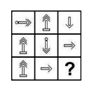 उपयुक्त आकृति का चयन करें, जो प्रश्न चिन्ह के स्थान पर प्रतिस्थापित होती है।