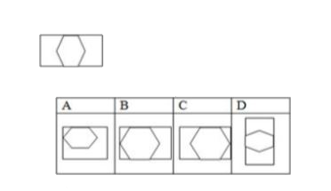 निम्नलिखित में से कौन सी विकल्प आकृति प्रश्न आकृति से निकटतम समानता दर्शाती है?
