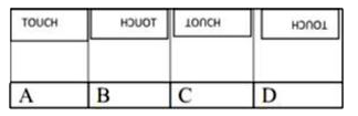 Select the lateral mirror image of TOUCH from the given Option Figures   Option Figures :