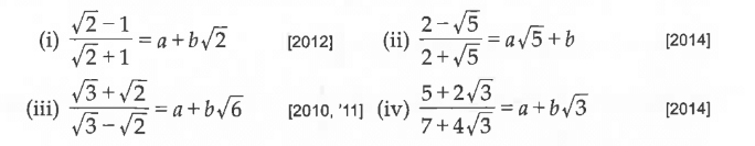 Find  rational numbers a and b such that .