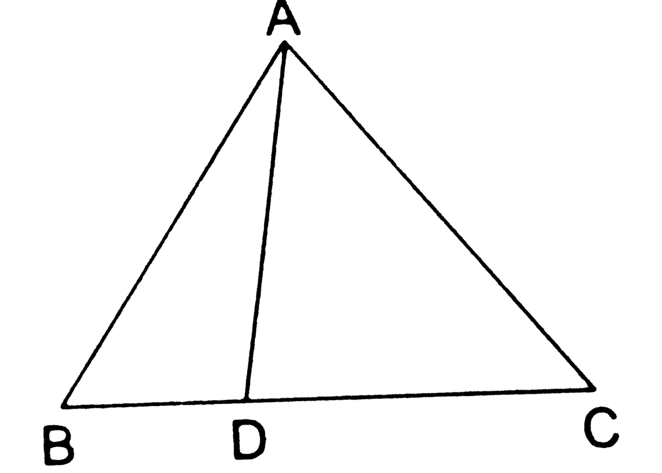 In the given figure, ABgtAC. If D is any point on BC, show that ABgtAD.