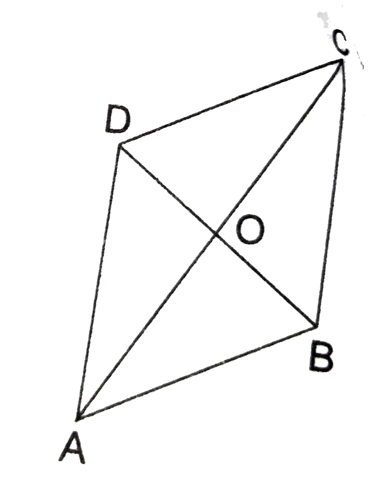 ABCD is a rhombus in which angleC= 60^(@)then AC:BD=.