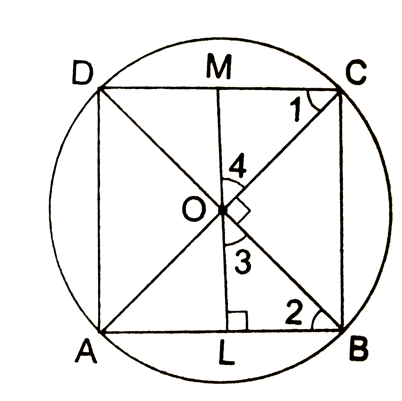 The Diagonals Of A Cyclic Quadrilateral Are At Right Angles Prove Tha 5044