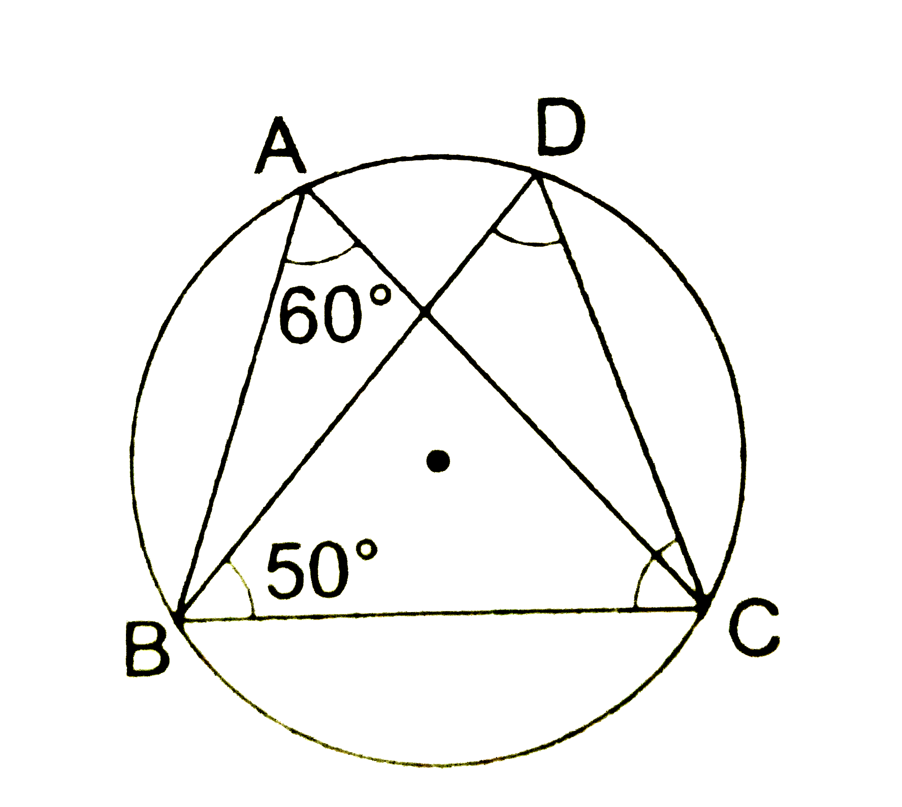 In the given figure, BOC is a diameter of a circle and AB = AC. Then, ∠ABC  = ? a 30∘ b 45∘ c 60∘ d 90∘