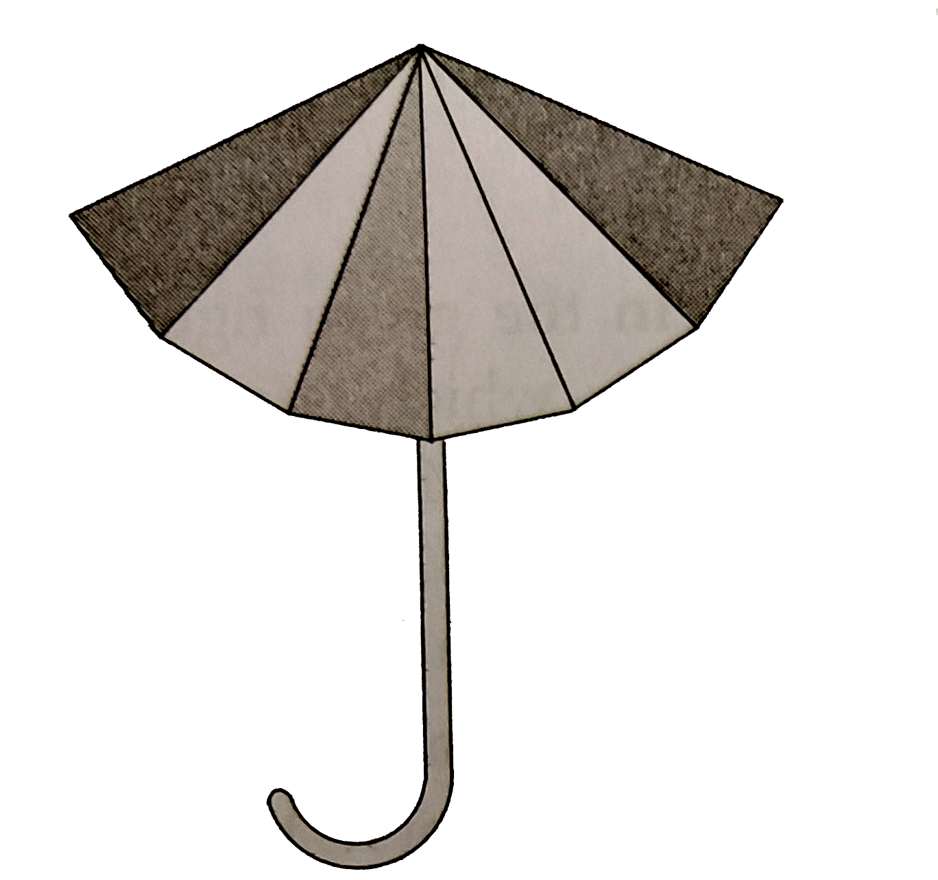 An umbrella is made by stitching 12 triangular pieces of cloth, each measuring (50 cm xx 20 cm xx 50 cm). Find the area of the cloth used in it.